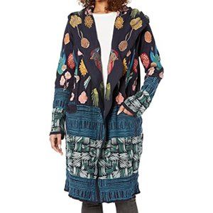 Biya Johnny Was Women's Sweater Hoodie Cardigan Multi Color